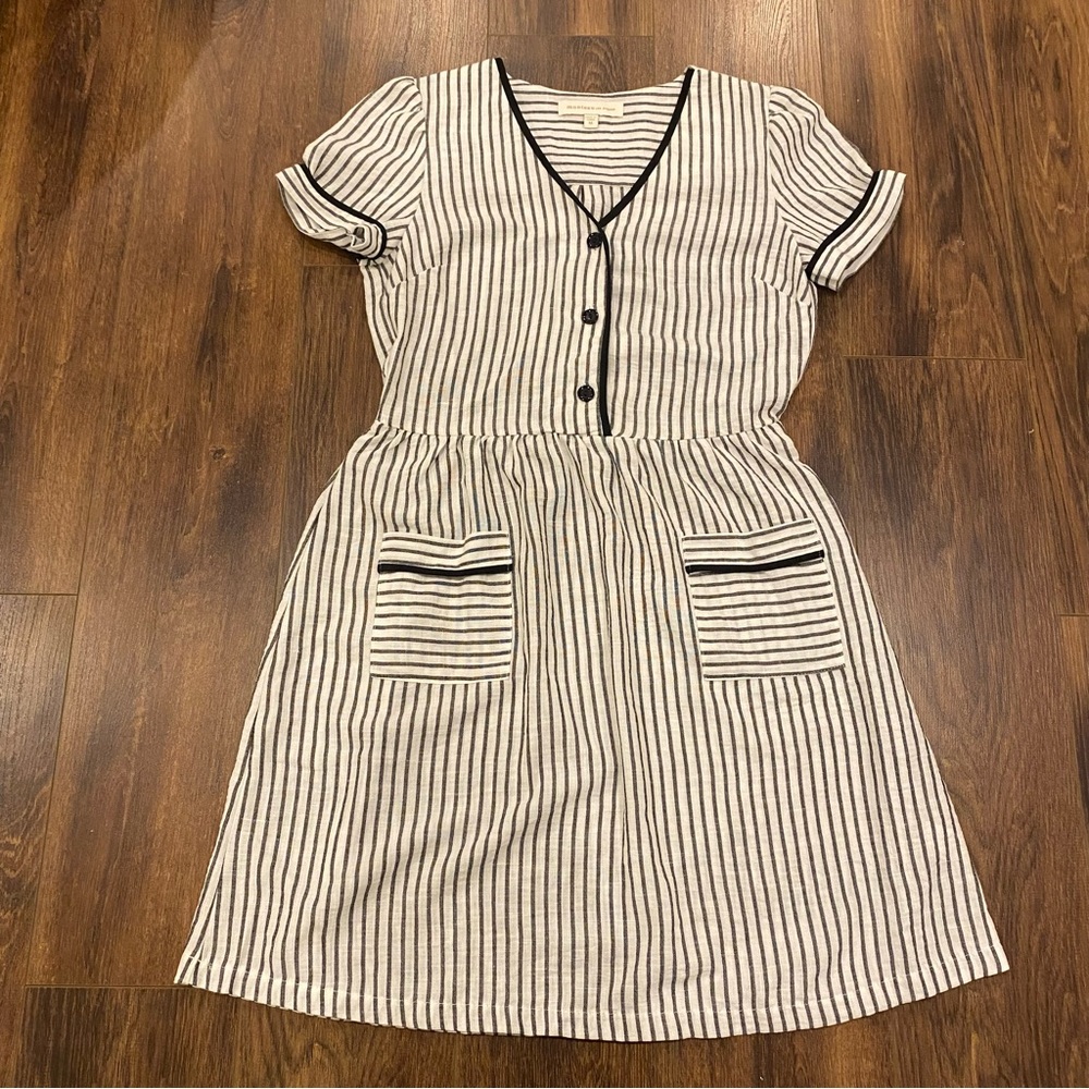 Striped short sleeve dress